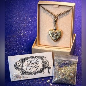 Kirks Folly ~ Angel Cherub Urn Necklace 34” Fairy Dust.